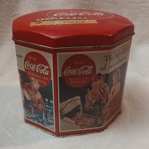 Coca-Cola Red and White Collectible Tin